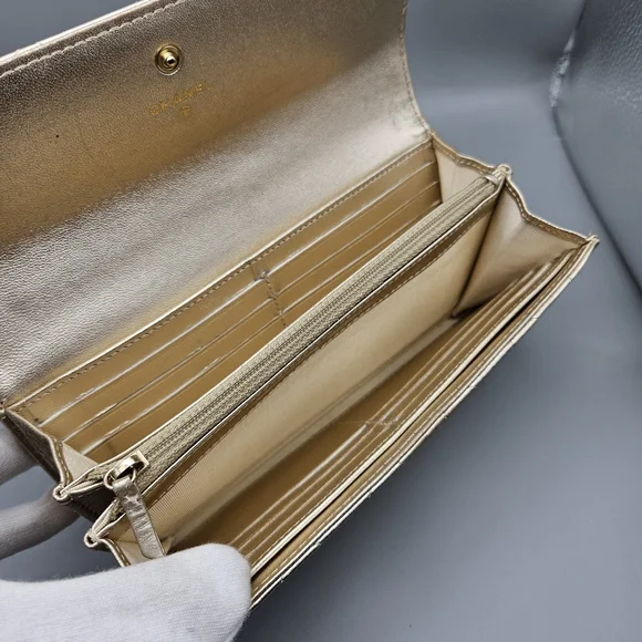 CHANEL Authentic Gold Flap Wallet/Clutch - Picture 6 of 16